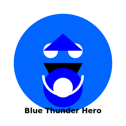 Blue Thunder Hero Logo - DrawGPT