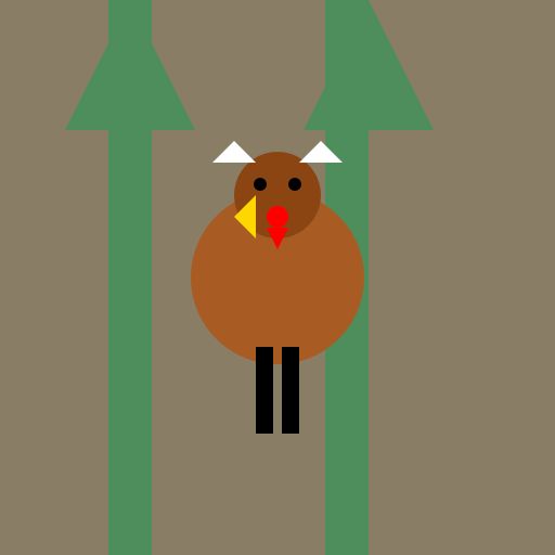 A Turkey's Stroll through the Woodlands - DrawGPT