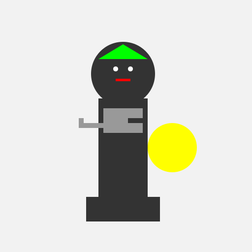 Tactical Guy with Green Hair and Electricity Orb - DrawGPT