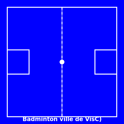Badminton ville de Visé en bleu et blanc - DrawGPT