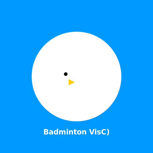 Logo d'une oie Badminton Visé en bleu et blanc - DrawGPT