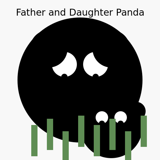 A father and daughter panda - DrawGPT