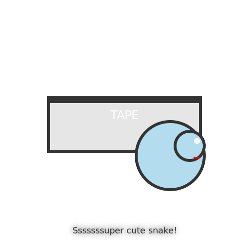 Adorable Snake Popping Out of a Tape Holder - DrawGPT