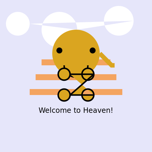 Golden Chow Dog Ascending to Heaven - DrawGPT