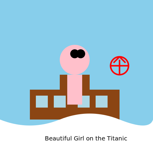 Beautiful Girl on the Titanic Ship - DrawGPT