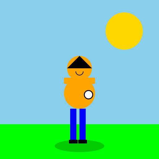 A Boy Playing - DrawGPT