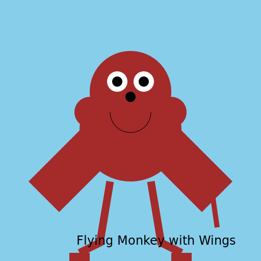Flying Monkey with Wings - DrawGPT