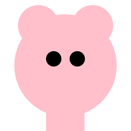 Pink Cute Monster Girl with Panda Ears and Link Earrings - DrawGPT