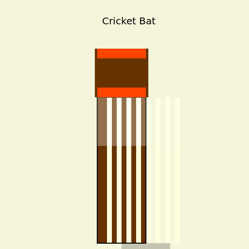 Cricket Bat with 8 Straight Grains - DrawGPT