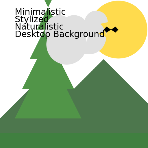 Minimalistic Stylized Naturalistic Desktop Background - DrawGPT
