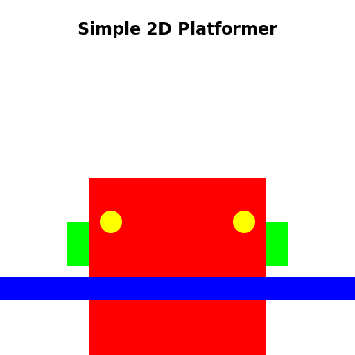 Simple 2D Platformer Logo - DrawGPT