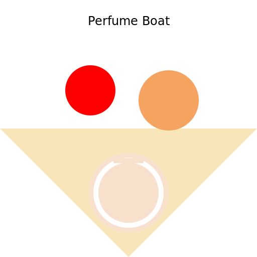 A Boat with a Cat in a Perfume Bottle, an Apple, and a Doughnut Inside - DrawGPT