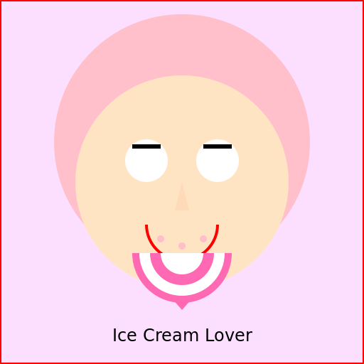 Pretty Lady Eating Ice Cream - DrawGPT