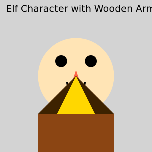 Elf Character with Wooden Armour - DrawGPT