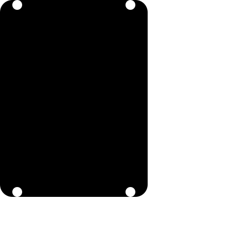 Square with Rounded Corners and Holes - DrawGPT