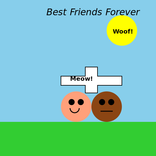 The Cat and the Dog's Playdate - DrawGPT