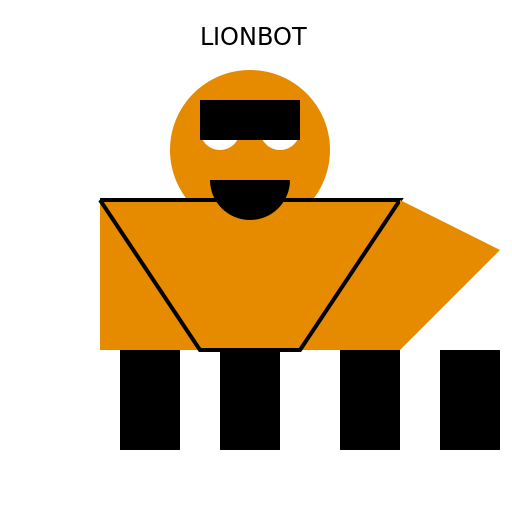 Four-Legged Attack Robot Based on a Lion - DrawGPT