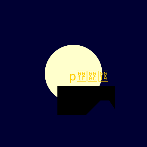 Wolf Silhouette Under the Moon - DrawGPT