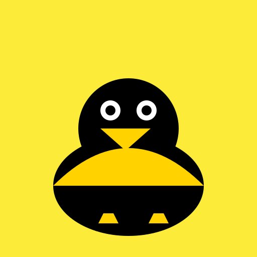 Cartoon Duck with Honey Bee Colors - DrawGPT