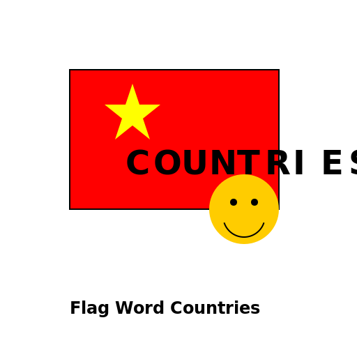 Flag Word Countries - DrawGPT