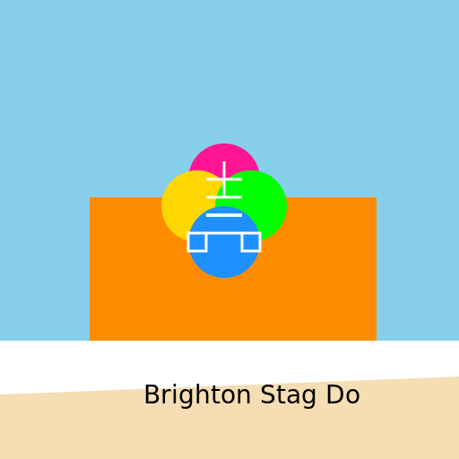 A stag do in Brighton - DrawGPT