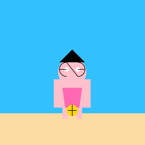 Woman with Glasses at the Beach Bottom View - DrawGPT