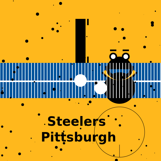Pittsburgh Steelers - Team Pride in Black and Gold! - DrawGPT
