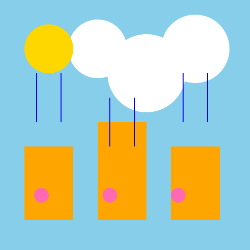 Superćelijska oluja u seoakom naselju sa ljudima - DrawGPT