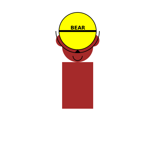 Small Brown Bear with Yellow Hard Hat - DrawGPT