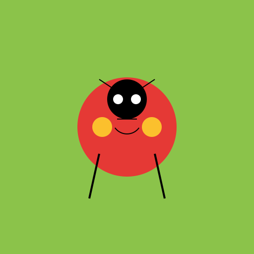 Ladybug on Green Leaves - DrawGPT