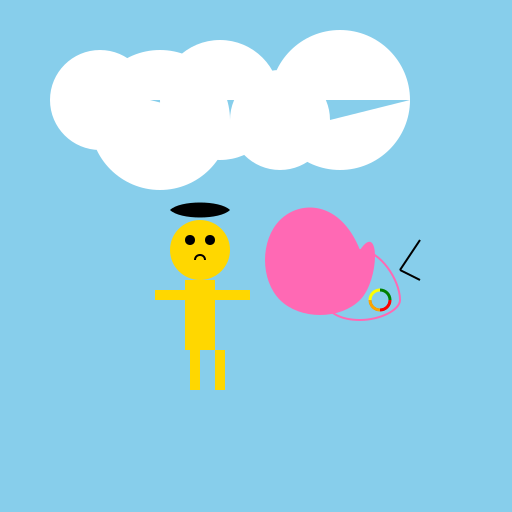 Girl and Butterfly in the Clouds - DrawGPT