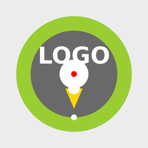 Logo Launcher in Green and Grey Colors - DrawGPT
