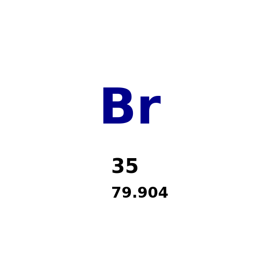Drawing the Bromine Symbol, Atomic Number, and Atomic Mass - DrawGPT