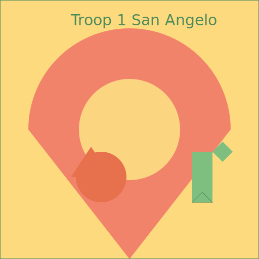 Troop 1 San Angelo Patch with a Ram, Sunset, and Cactus - DrawGPT Troop 1 San Angelo Patch with a Ram, Sunset, and Cactus - DrawGPT