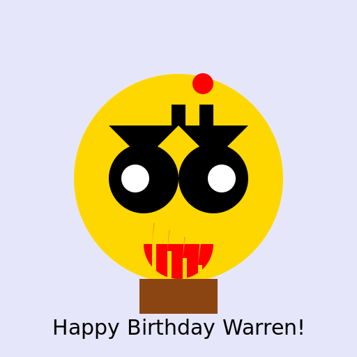 Warren Buffett Celebrating His Birthday - DrawGPT