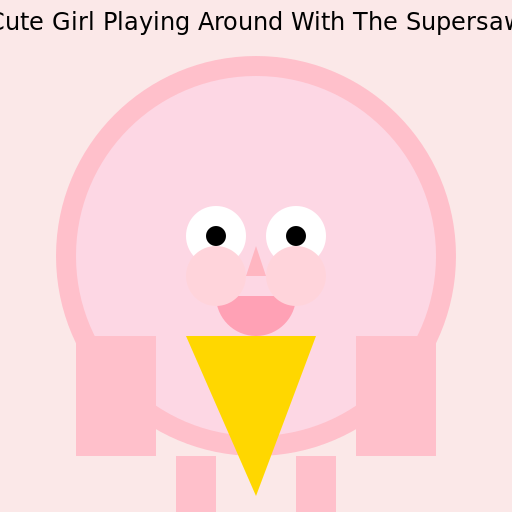 Cute Girl Playing Around With The Supersaw - DrawGPT