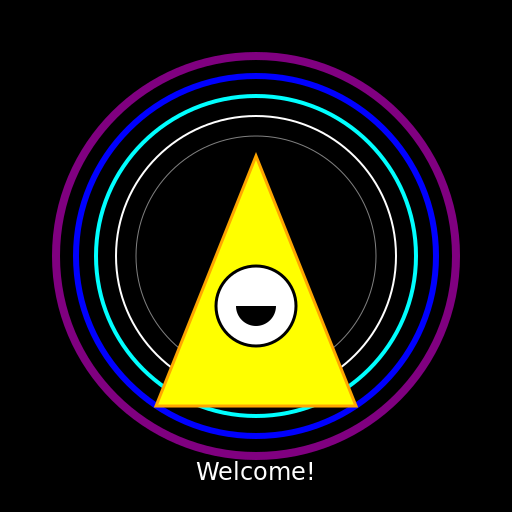 Portal from Another Galaxy with a Yellow Triangle and One Eye - DrawGPT