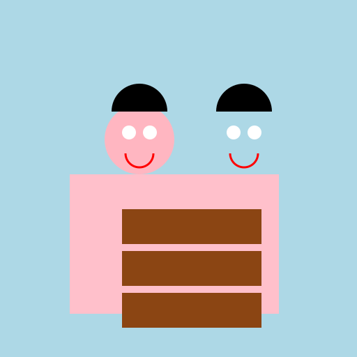 Cute Girl And Cute Boy Blanket And Peanut Butter Mummification - DrawGPT