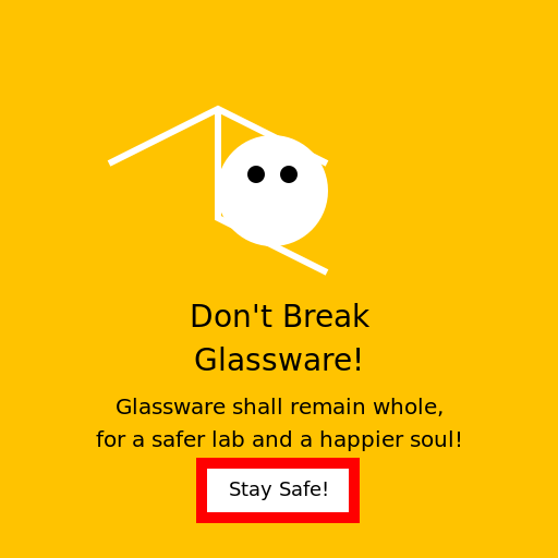 Don't Break Glassware Poster - DrawGPT