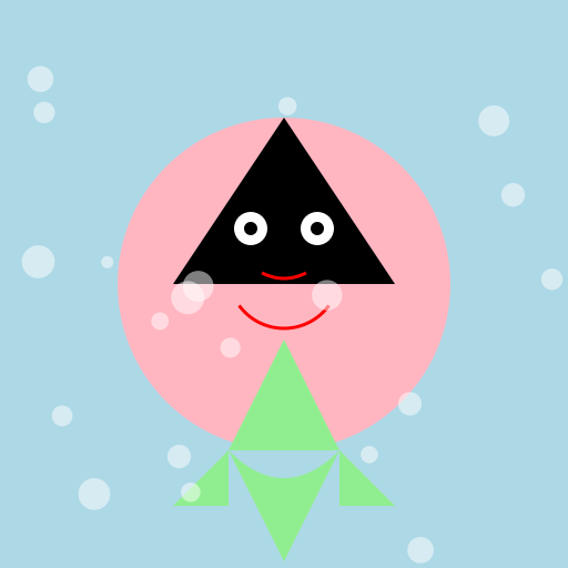 Long Black Hair Mermaid - DrawGPT