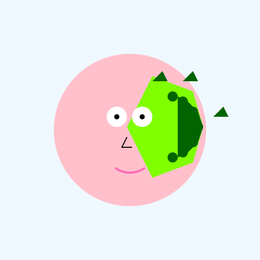 A Human Baby with a Green Dinosaur - DrawGPT