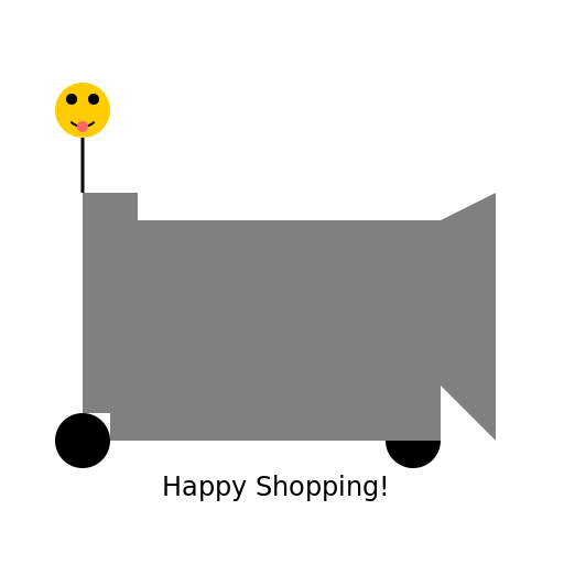 Metal Shopping Cart - DrawGPT