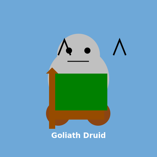 Goliath Druid and His Wolf Companions - DrawGPT