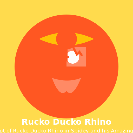 Rucko Ducko Rhino - Transcript Logo - DrawGPT