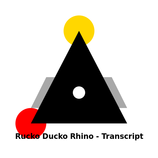 Rucko Ducko Rhino - Transcript Logo - DrawGPT
