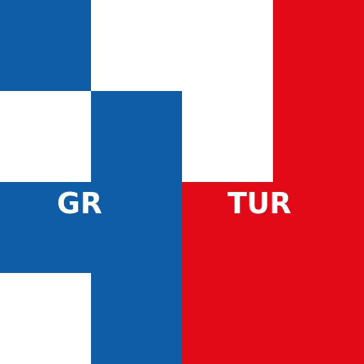 Greek and Turkey Flag Combined - DrawGPT