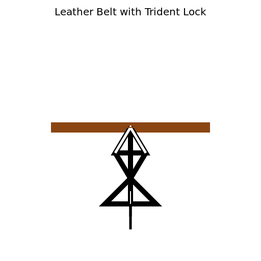 Leather Belt with Trident Lock - DrawGPT