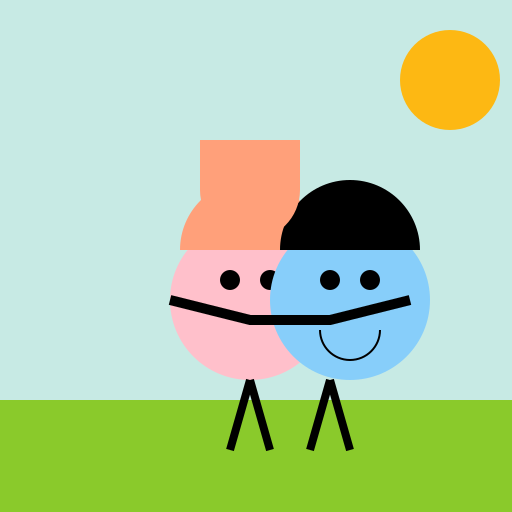 Cute Girl and Cute Boy Duct Tape Mummification - DrawGPT