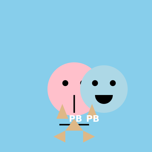 Cute Girl And Cute Boy Peanut Butter Mummification - DrawGPT