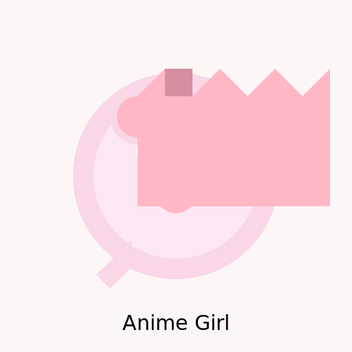 Anime Girl with Ear Neko and Neko Tail - DrawGPT